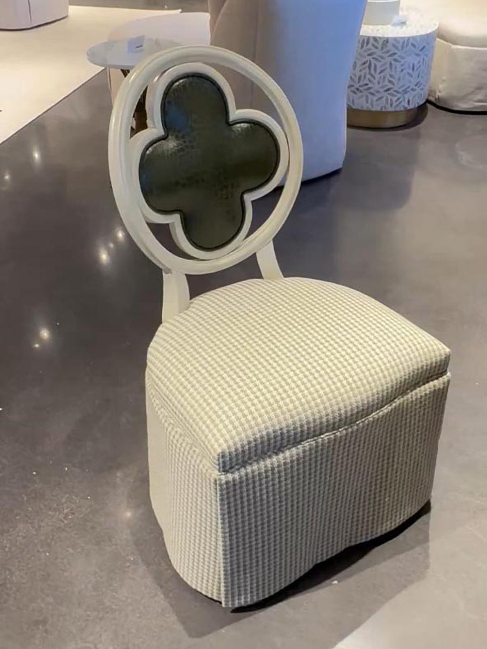 Checkered Quatrefoil Chair