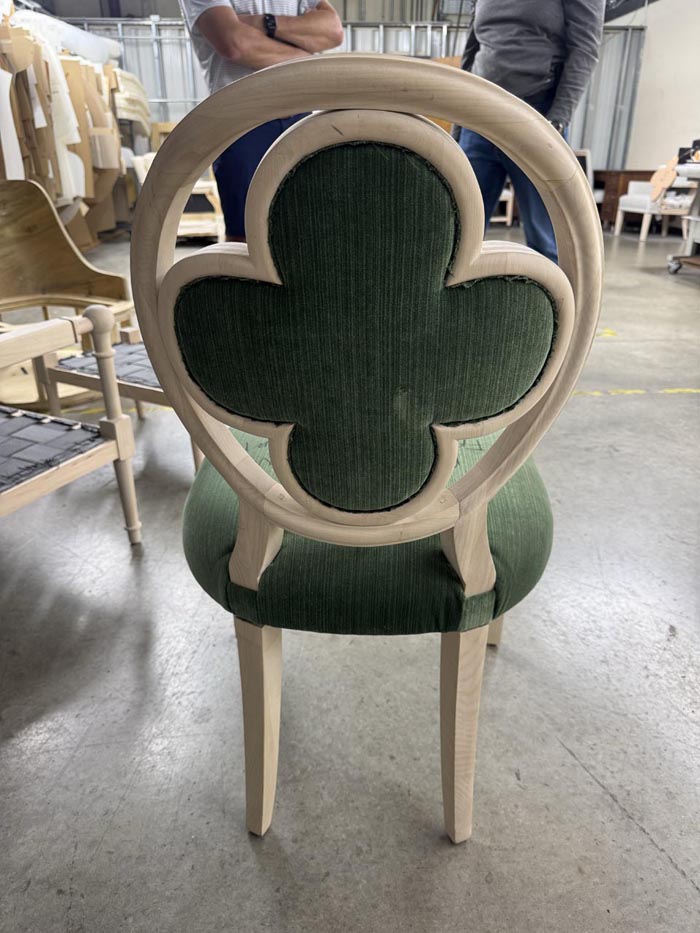 Green Quatrefoil Chair