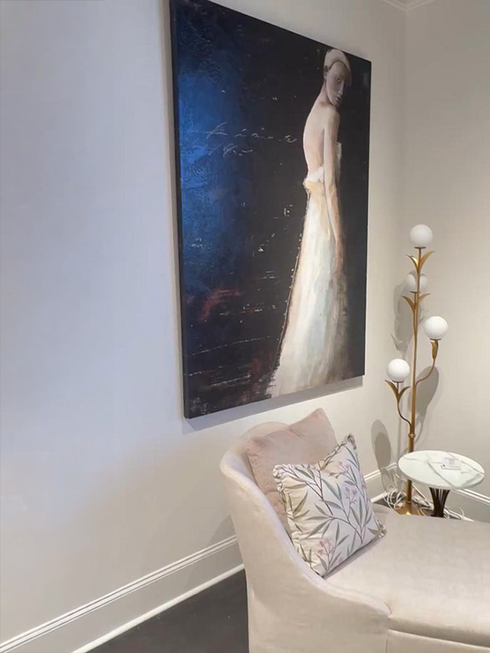 Painting with Chair and Side Table